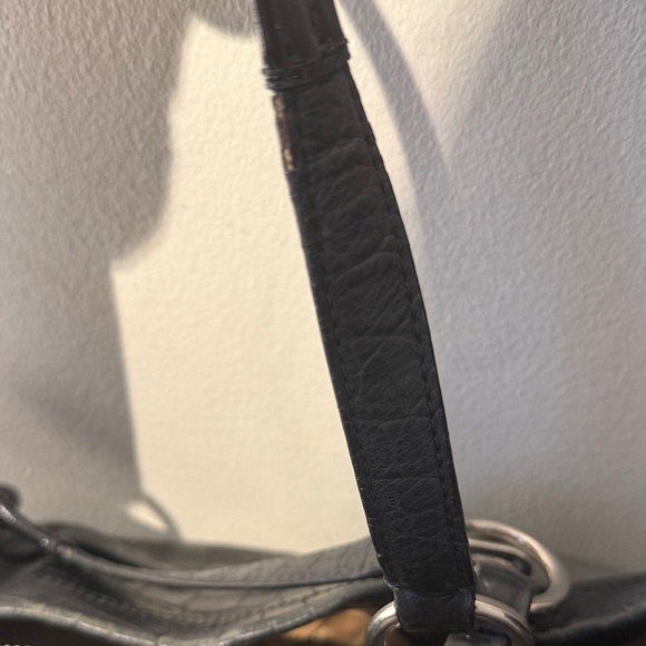 Coach Black Croc-Embossed Leather Bag - Picture 3 of 7